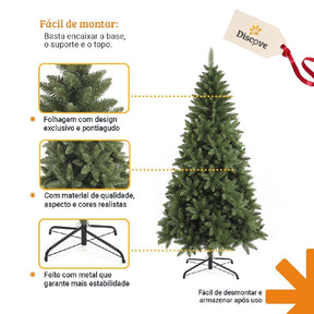 Arvore de Natal Pinheiro Montagem Instantânea com Controle Remoto + 700 Leds PROMOÇÃO SÓ HOJE