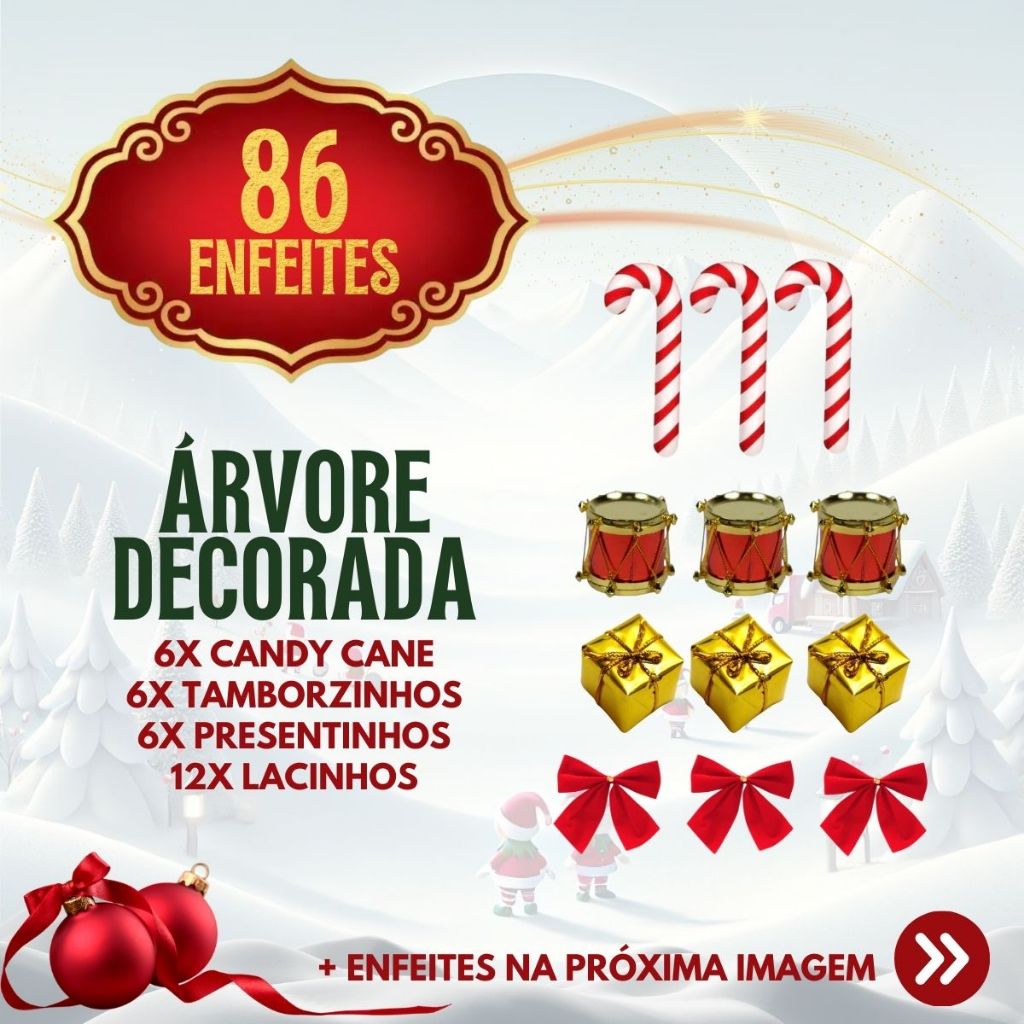 Árvore De Natal 1,50m Decorada + Enfeites Luxo E Pisca Pisca